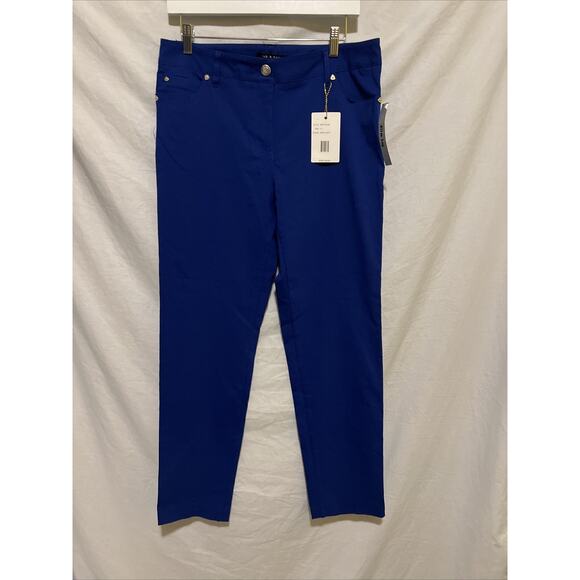 Zac & Rachel Women's Pants Size 12 Slim Leg Color Soda Light Royal Blue NWT $60 - Picture 1 of 11